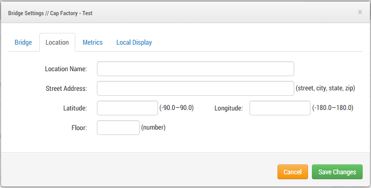 Impostazioni del bridge / Posizione Bridge Settings Location