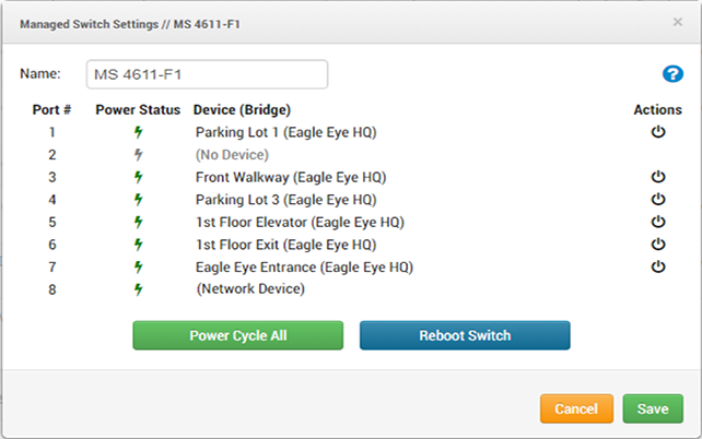 Example of Managed Switch Settings Example of Managed Switch Settings