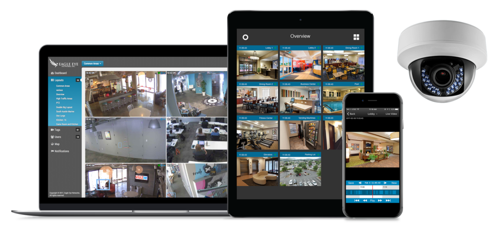 Video surveillance system with iphone app