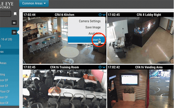 Search Video on the Eagle Eye Cloud VMS-3