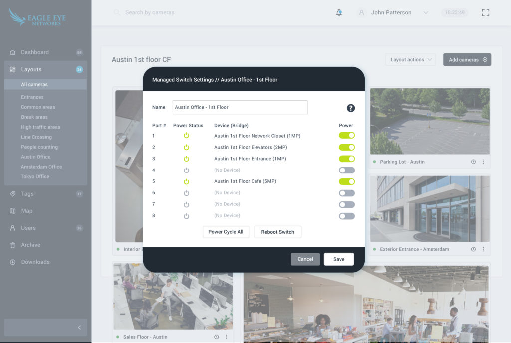 Power Cycling Managed Switches