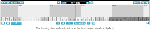 history view with timeline - Produkt des Monats: Videoüberwachung aus der Cloud mit Eagle Eye Networks