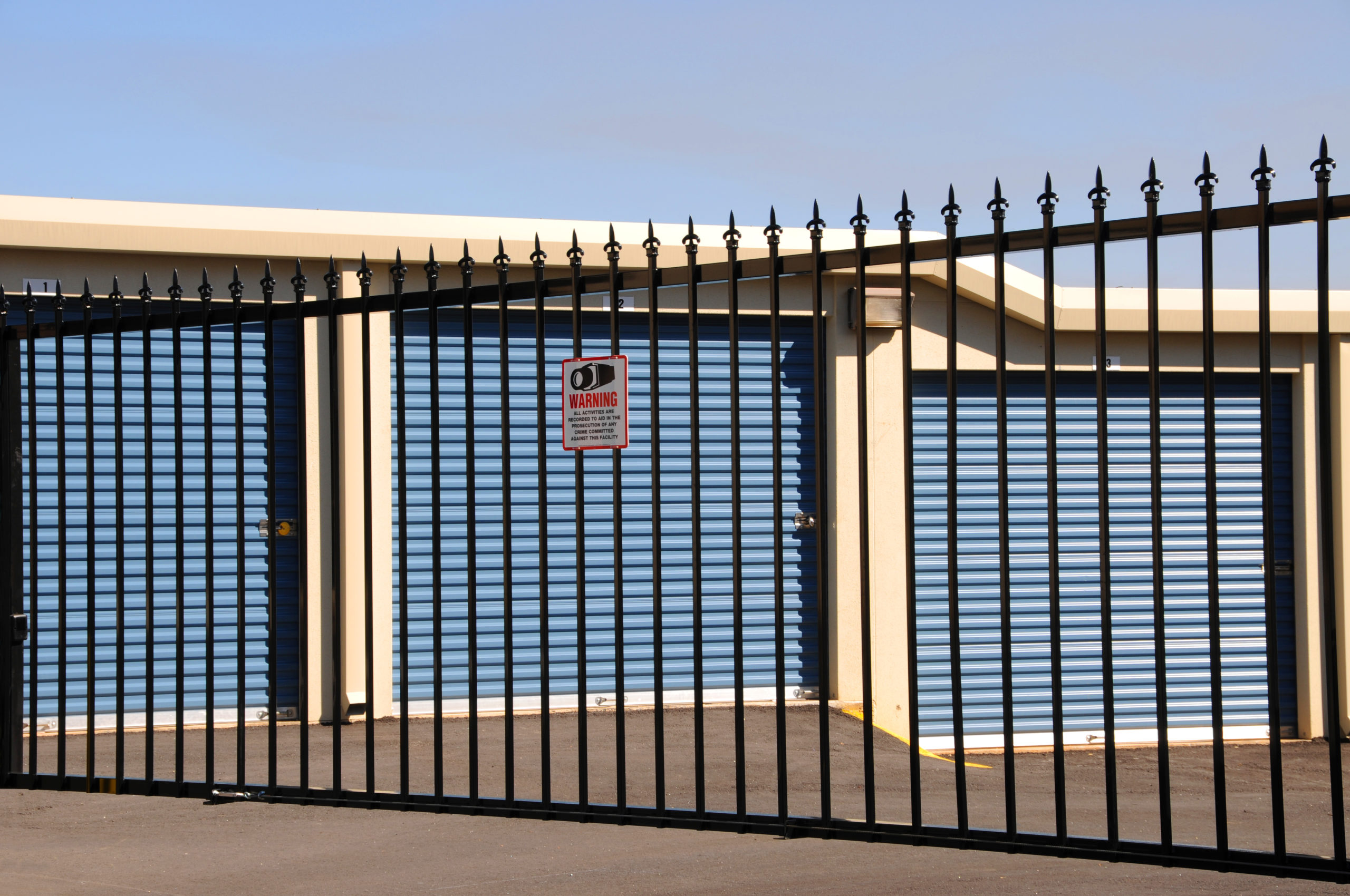 Self Storage facility gate