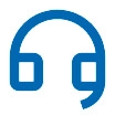 icon headphone blue icon - Texas