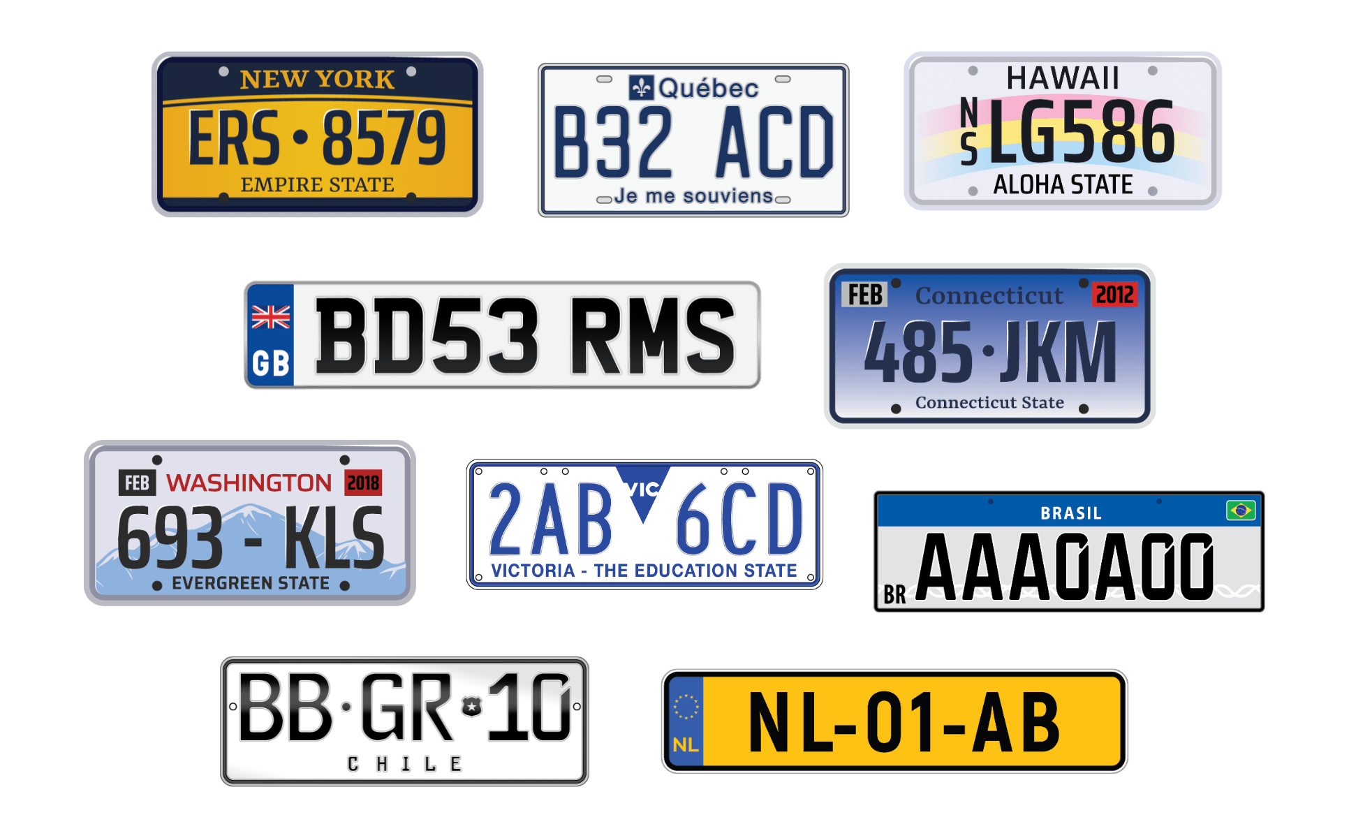 車両監視パッケージ|ナンバープレート認識|イーグルアイネットワークス VSP license plate collage min - 車両監視パッケージ|ナンバープレート認識|イーグルアイネットワークス