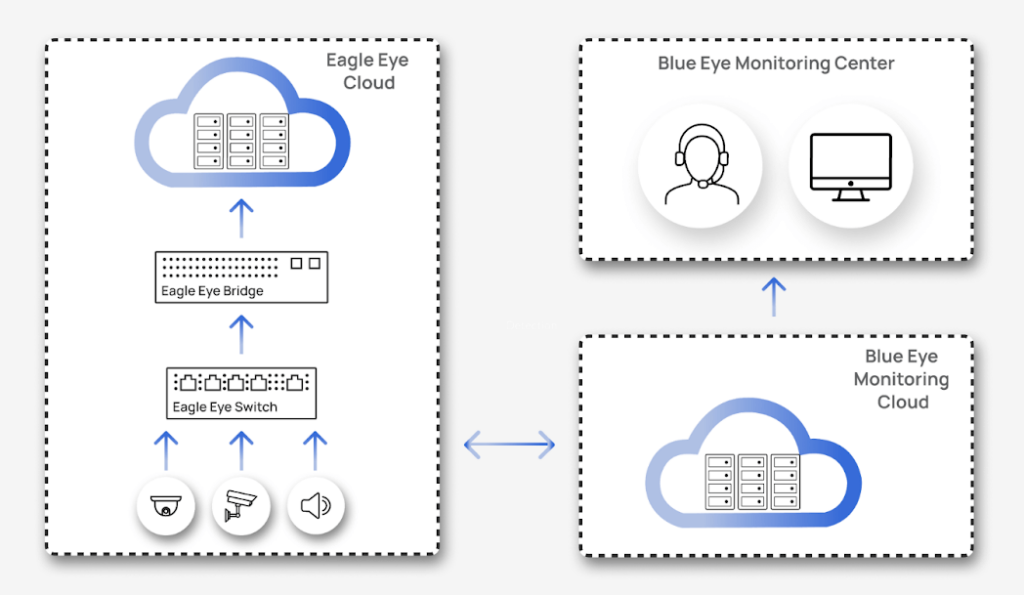 Deter threats in real-time with Eagle Eye Networks and Blue Eye blue eye architecture 1024x595 - Deter threats in real-time with Eagle Eye Networks and Blue Eye